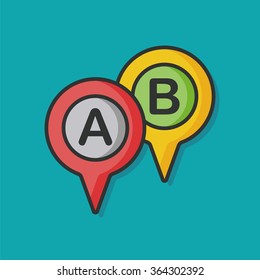 navigation sign vector icon