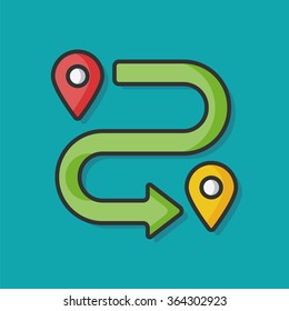 navigation sign vector icon