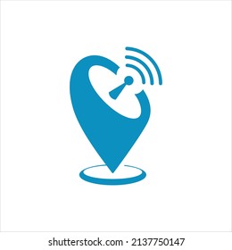 navigation signal vector logo template