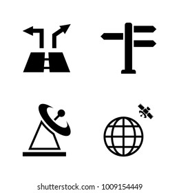 Navigation. Simple Related Vector Icons Set for Video, Mobile Apps, Web Sites, Print Projects and Your Design. Black Flat Illustration on White Background.