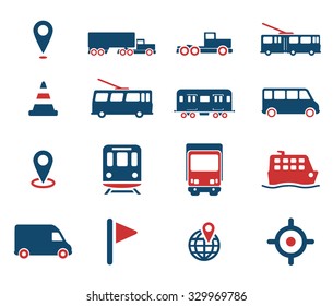 Navigation simply vector icon set