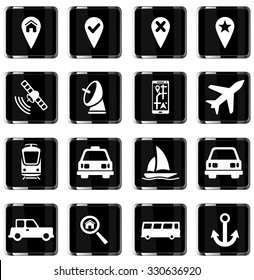 Navigation simply vector icon set