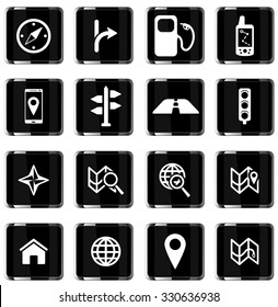 Navigation simply vector icon set