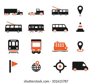 Navigation simply vector icon set