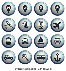 Navigation simply vector icon set