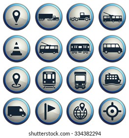 Navigation simply vector icon set