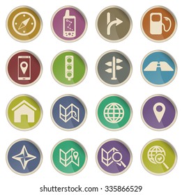 Navigation simply vector icon set