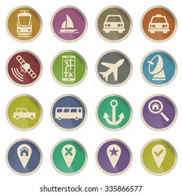 Navigation simply vector icon set
