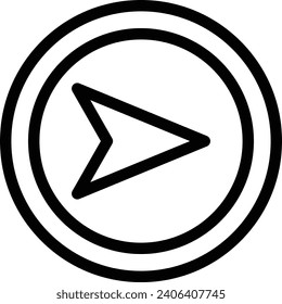 Navigation single vector line icon