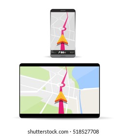 Navigation in smartphone and tablet