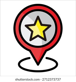 Navigation Star Icon Element For Design