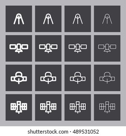 Navigation station vector icons