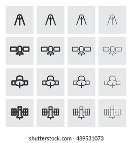 Navigation station vector icons
