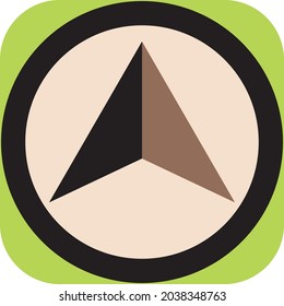 Navigation symbol, illustration, vector, on a white background.