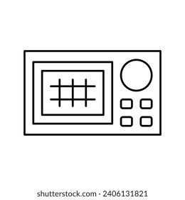 navigation system line icon vector. navigation system sign. isolated contour symbol black illustration