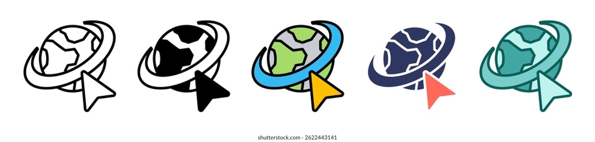 Navigation Tools Icon Multiple Vector Illustration