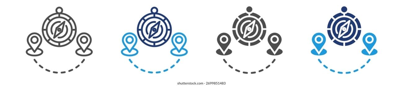 Conjunto de iconos de herramientas de navegación Estilo múltiple