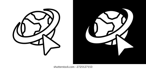 Navigation Tools Icon whiteblack Vector Illustration