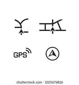 Navigation Travel icons. Simple design for mobile application or website. Vector. Illustration.  