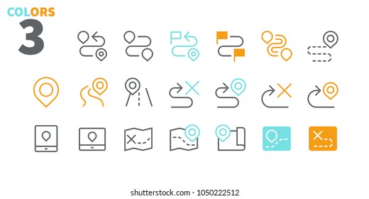 Navigation UI Pixel Perfect Well-crafted Vector Thin Line Icons 48x48 Ready for 24x24 Grid for Web Graphics and Apps with Editable Stroke. Simple Minimal Pictogram Part 1-2