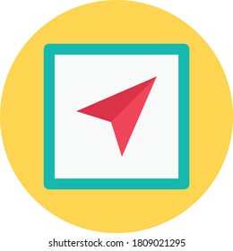 icono de color plano del vector de navegación