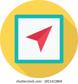 navigation vector flat color icon 