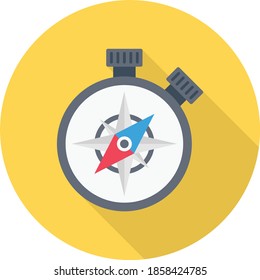 icono de color plano del vector de navegación