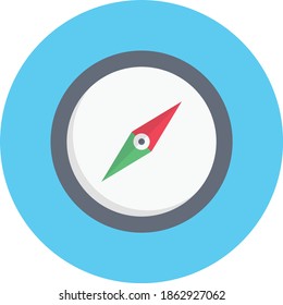icono de color plano del vector de navegación