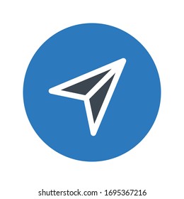 navigation vector glyph color icon 
