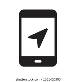 navigation vector glyph flat icon 