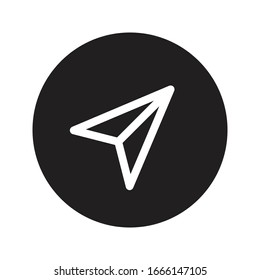 navigation vector glyph flat icon 