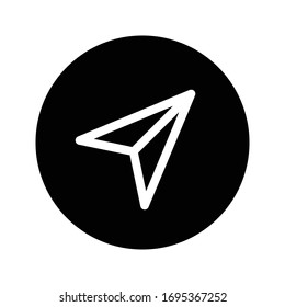 icono plano de glifo vector de navegación 