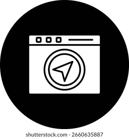 Ícone de vetor de navegação. Pode ser usado para impressão, aplicativos móveis e da Web.