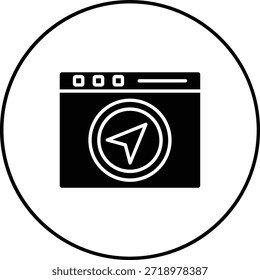Navigationsvektorsymbol. Kann für Druck-, Mobil- und Web-Anwendungen verwendet werden.
