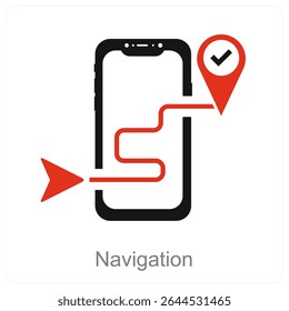 Navigation vector icon concept design