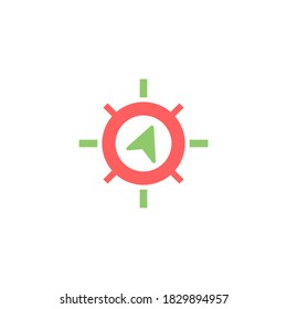 plantilla de diseño de icono de vector de navegación