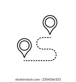 Icono del vector de navegación. Diseño de signo plano de punto de destino. Pictograma del símbolo de ubicación. icono de interfaz de usuario de UX