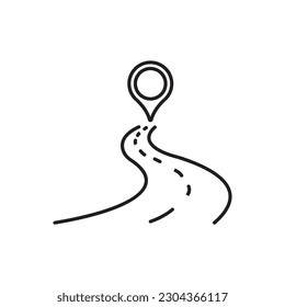 Navigation vector icon. Destination point flat sign design. Location symbol pictogram. UX UI icon