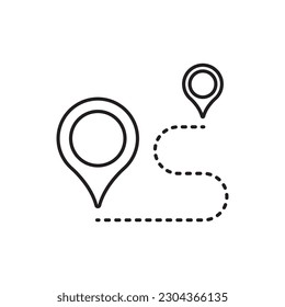 Navigation vector icon. Destination point flat sign design. Location symbol pictogram. UX UI icon