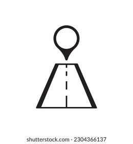 Navigation vector icon. Destination point flat sign design. Location symbol pictogram. UX UI icon