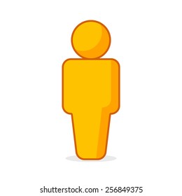 Navigation vector icon. Flat design style. Stick figure