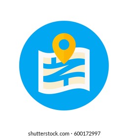 Navigation vector icon in flat style