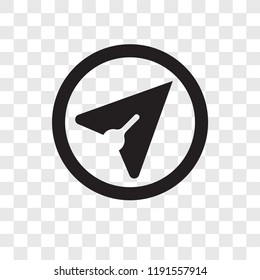 Navigation vector icon isolated on transparent background, Navigation transparency logo concept