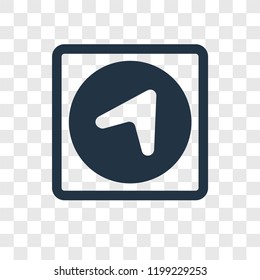 Navigation vector icon isolated on transparent background, Navigation transparency logo concept