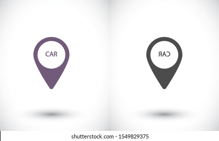 Navigation vector icon , lorem ipsum Flat design