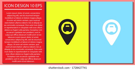 Navigation vector icon , lorem ipsum Flat design