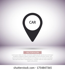 Navigation, Vektorsymbol, lorem ipsum Flaches Design