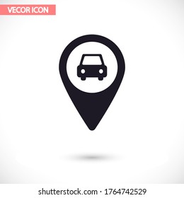 Navigation vector icon , lorem ipsum Flat design
