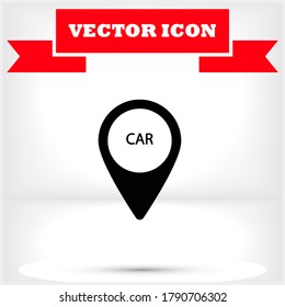 Icono del vector de navegación, lorem ipsum Diseño plano