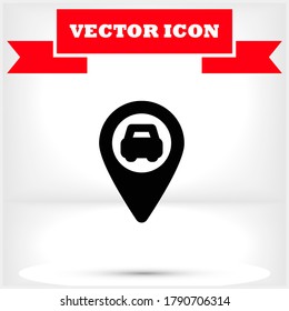 Navigation vector icon , lorem ipsum Flat design